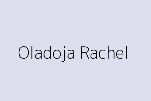 Oladoja Rachel